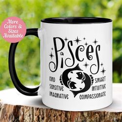 Pisces Mug, Zodiac Mug, February March Birthday Mug, Zodiac Pisces Sign, Tea Coffee Cup, Horoscope Mug, Gift for Pisces