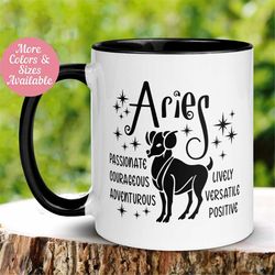 Aries Mug, Zodiac Mug, March April Birthday Mug, Aries Gift, Gift for Aries, Aries Astrology Mug, Horoscope Mug, Aries S