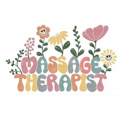 Massage Therapist Png, Retro Floral Shirt Png, Massage Therapist Gift, Therapist Png, Groovy Massage Therapy, Massage Th