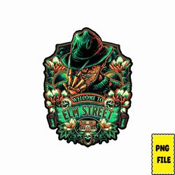 Welcome To ELM Street Png, Horror Characters Png Bundle, Scary Movies, Sublimation Designs Halloween Horror Serial Kill