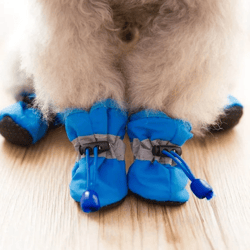 4pcs/set Waterproof Winter Pet Dog Shoes Anti-slip Rain Snow Boots Footwear Thick Warm For Small Cats Puppy Dogs Socks