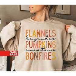 Pumpkin Patch Shirt, Fall Sweatshirt for Women, Flannel Pumpkin Sweater, Fall Crewneck, Cute Autumn Tee