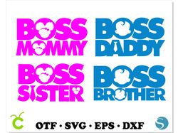 African American Boss Baby Family SVG Bundle / Boss Brother svg, Boss Daddy svg, Boss Mommy svg, Boss Sister svg