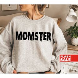 Momster Halloween Sweater, Halloween Sweatshirt Mom Matching