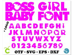 Boss Baby Girl Font OTF, Boss Baby Girl Font SVG Cricut, Boss Baby Girl Logo png, Boss Baby png, Boss Baby shirt svg