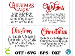 Christmas Font mini Bundle | Christmas Font SVG Cricut, Christmas Font OTF, Christmas letters SVG, Christmas Svg Cricut
