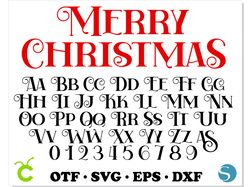 Christmas Font SVG Cricut, Christmas Font OTF, Christmas Svg Cricut, Christmas letters SVG, Christmas Alphabet SVG