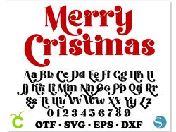 Merry Christmas Font | Christmas Font OTF, Christmas Font Svg Cricut, Christmas Svg Cricut, Christmas letters SVG