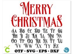 Christmas Font OTF, Christmas Font SVG Cricut, Christmas Svg Cricut, Christmas letters SVG, Christmas Alphabet SVG