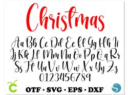 Christmas Font SVG Cricut, Christmas Font OTF, Christmas letters SVG, Christmas Alphabet SVG, Christmas Svg Cricut