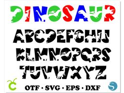 Dinosaur Font SVG Cricut, Dinosaur Font OTF, Dinosaur SVG Silhouette, Dinosaur letters SVG Cricut, Dinosaur Alphabet SVG