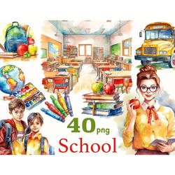 Back To School Clipart | Elementary Illustration PNG