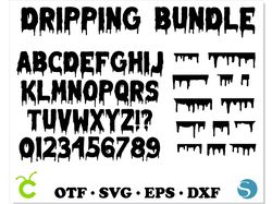 Dripping font SVG, Dripping letters svg, Dripping font for Cricut, Dripping borders svg cricut, Dripping Blood svg