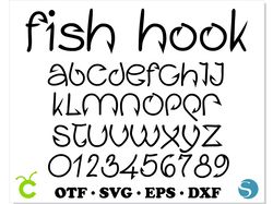 fish hook font svg cricut, fishhook font otf, fishing font svg, fish hook font, fishing letters svg, fish svg cricut