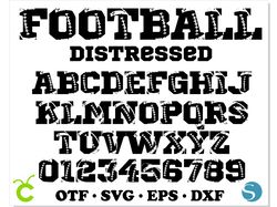 Football Distressed SVG Cricut, Football font OTF, Football font svg, Sport font svg, Football shirt svg, Football SVG