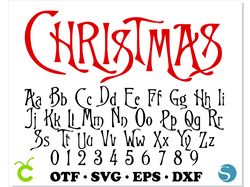 Nightmare Before Christma Font OTF, Nightmare Before Christmas Font SVG Cricut, Christmas Svg, Christmas letters SVG
