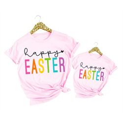 Happy Easter TShirt, Easter Shirts for Women and Girl, Mommy and Me Outfits, Easter Gift Mom and Daughter, mother daught