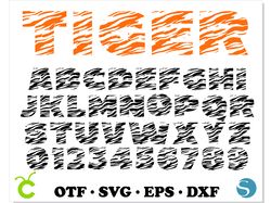 Tiger Font SVG Cricut, Tiger Font OTF, Tiger SVG letters SVG Cricut, Tiger Alphabet SVG, Tiger SVG