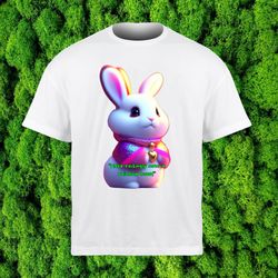 Rainbow rabbit print / Children's t-shirt print / Toddler Short Sleeve Tee