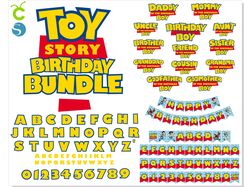 Toy Story SVG PNG Birthday Bundle | Toy Story font SVG, Toy Story Birthday Boy svg, Toy Story Birthday Printable Banner