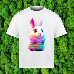 Rainbow rabbit print / Children's t-shirt print / Toddler Short Sleeve Tee