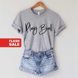 Play Ball Shirt, Baseball Mom Shirt, Baseball Mama Tee, Plus Size, 4XL, 5XL