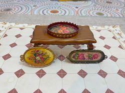 Dollhouse trays. Puppet miniature. 1:12. Dollhouse accessories.
