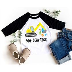 Toddler Boys Easter Shirt - Easter EGG SCAVATOR - Toddler Boy Easter Outfit Baby Boy Easter Outfit, Kids Easter Shirt Ra