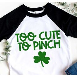 Toddler St Patricks Day Shirt, Baby Boy Happy St Patricks Day Outfit, Four Leaf Clover Baseball Shirt, Too Cute to Pinch