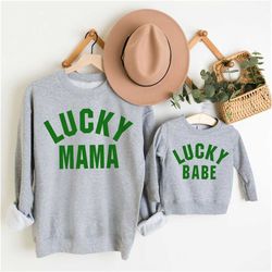 Mommy and Me St Patricks Day Shirts for Kids St Patricks Day Sweatshirt for Toddler Girl St Patricks Day Shirt Women Luc