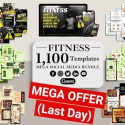 pack fitness instagram templates canva templates health