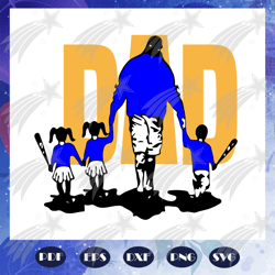 Dad svg, dad with children svg, baseball svg, baseball team svg, papa svg, daddy svg, fathers day svg, father svg, fathe