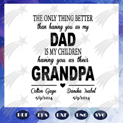 The only thing better than having you as my dad is my children svg, fathers day svg, fathers day gift, gift for papa, fa