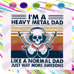 Im a heavy metal dad like a normal dad just way more awesome svg, metal dad svg, fathers day svg, fathers day gift, gift