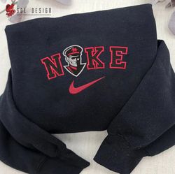 Nike Nicholls Colonels Embroidered Crewneck, NCAA Embroidered Sweater, Nicholls Colonels Hoodie, Unisex Shirts
