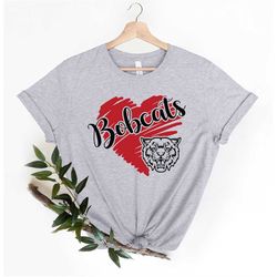 Bobcats Shirt, School Mascot Gift , Football Soccer Baseball, Team Spirit Shirt, Gift Shirt, Go Bobcats, Love Bobcats Bo