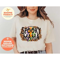 Spooky Mama T-Shirt, Cute Spooky Mom T-shirt, Halloween Spooky Shirt For Mom, Mama Halloween T-shirt, Spooky Mom Tee, Sp