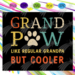 Grandpaw like regular grandpa but cooler svg, fathers day svg, grandpaw, grandpa svg, grandpa life svg, father svg, fath