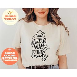 witch way to the candy shirt,halloween candy shirt,halloween gifts,witch shirt,gift for halloween,halloween vibes,hallow