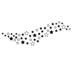 A wave of stars SVG, PDF, Stars SVG, Sparkle star SVG