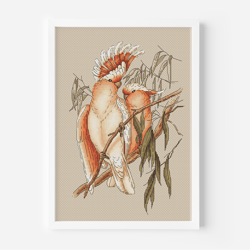Parrot Cross Stitch Digital File, Bird Cross Stitch, Bird Lover Gift Tapestry, Embroidery Design Pattern PDF