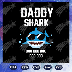Daddy shark svg, fathers day svg, fathers day gift, fathers day lover, shark lover, shark lover gift svg, daddy svg, gru