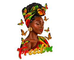 Freedom Afro Woman Juneteenth Png, Freedom Juneteenth Png Sublimation Design Download, Juneteenth Png, Emancipation Day