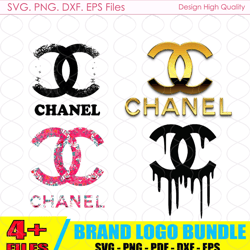 Chanel Logo Bundle Svg, Chanel Logo Svg, Lv Logo Svg, Gucci Logo Svg, Fashion Logo Svg, Brand Logo Svg