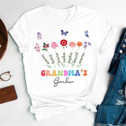 Personalized Birth Month Flower Mini Succulent Shirt, Grandma's Garden Plant Sweatshirt, Gardener T-Shirt, Mothers Day G