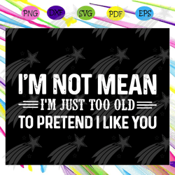 Im not mean Im just too old to pretend I like you svg, fathers day svg, fathers day gift, gift for papa, fathers day lov