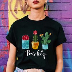 Prickly Potted Cactus Vintage T Shirt, Cactus Lover Shirts, Desert Plants, Plant Lady Shirt, Custom Shirt, Gifts For Mom