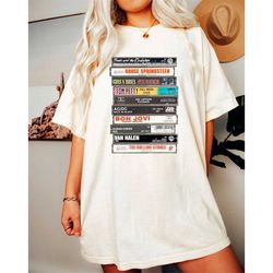 Vintage Rock Cassettes Shirt -graphic tees,vintage t shirt,retro shirt,cassette tape,vintage t shirt,vintage sweatshirt,