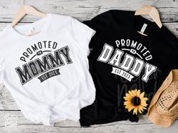 Promoted to Daddy SVG, Promoted to Mommy SVG, Promoted to 2023, New Parents Gift, Fir