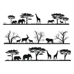 Safari SVG, African Savanna svg, Elephant Clipart, Savanna svg, Africa svg